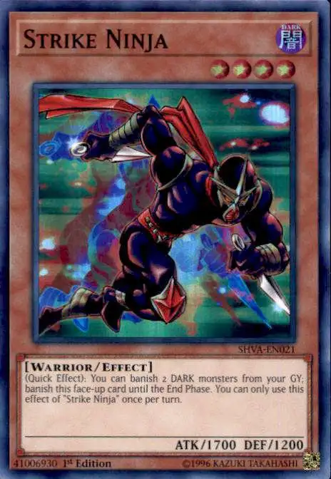 YuGiOh Shadows over Valhalla Super Rare Strike Ninja SHVA-EN021