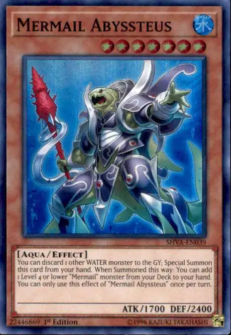 YuGiOh Shadows over Valhalla Super Rare Mermail Abyssteus SHVA-EN039