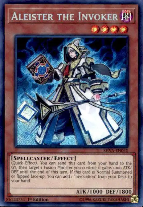 YuGiOh Shadows over Valhalla Secret Rare Aleister the Invoker SHVA-EN040