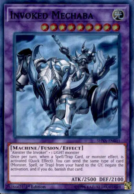 YuGiOh Shadows over Valhalla Super Rare Invoked Mechaba SHVA-EN041