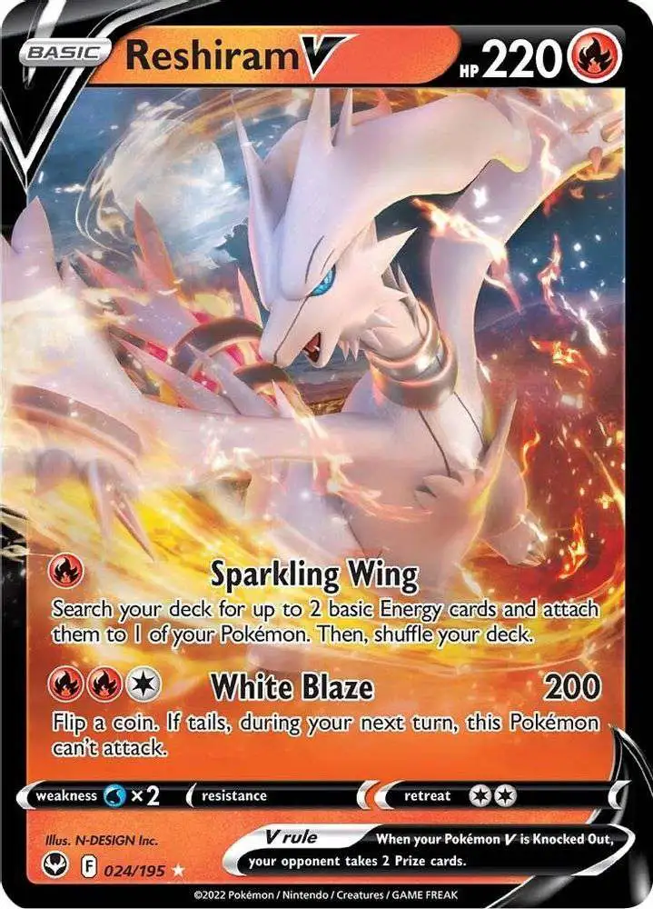 Reshiram V (Full Art) - 172/195 - Ultra Rare - Pokemon Singles » Silver  Tempest - CoreTCG