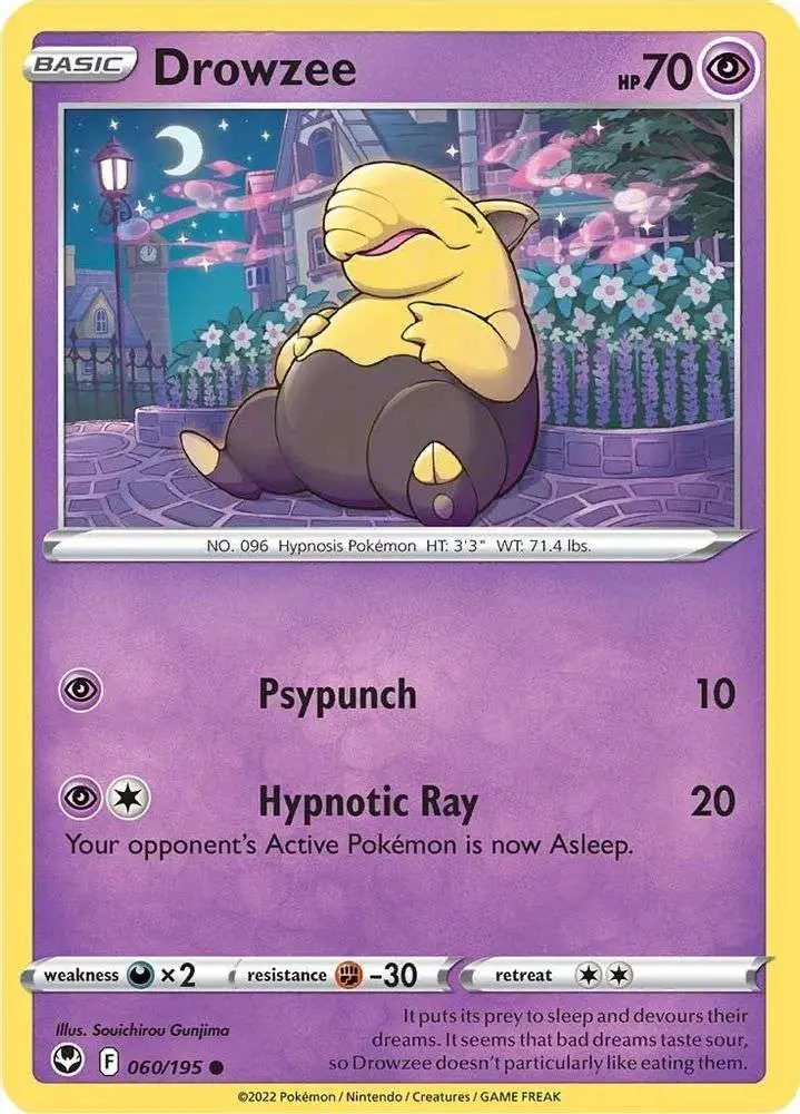 Pokemon Trading Card Game Sword & Shield Silver Tempest Common Drowzee #60