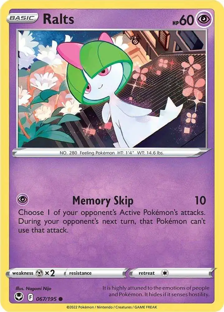 Pokemon Trading Card Game Sword & Shield Silver Tempest Common Ralts #67