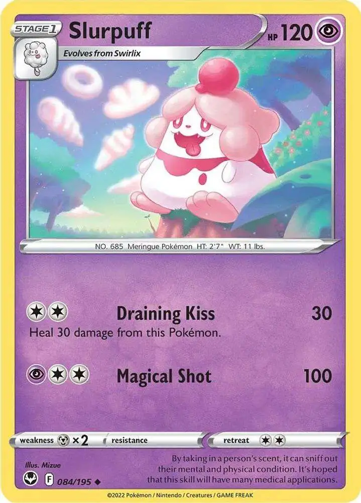 Pokemon Trading Card Game Sword & Shield Silver Tempest Uncommon Slurpuff #84