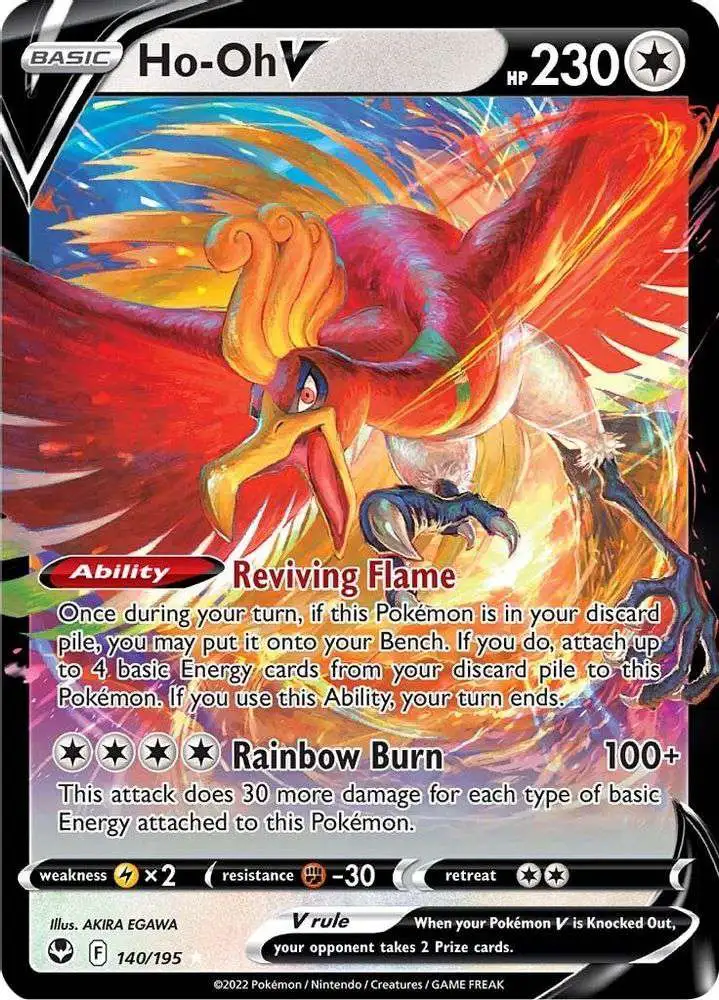 Pokemon Trading Card Game Sword & Shield Silver Tempest Ultra Rare Ho-Oh V #140