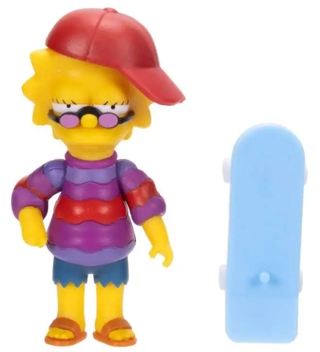 The Simpsons Wave 6 Cool Lisa with Skateboard 2.5 Mini Figure