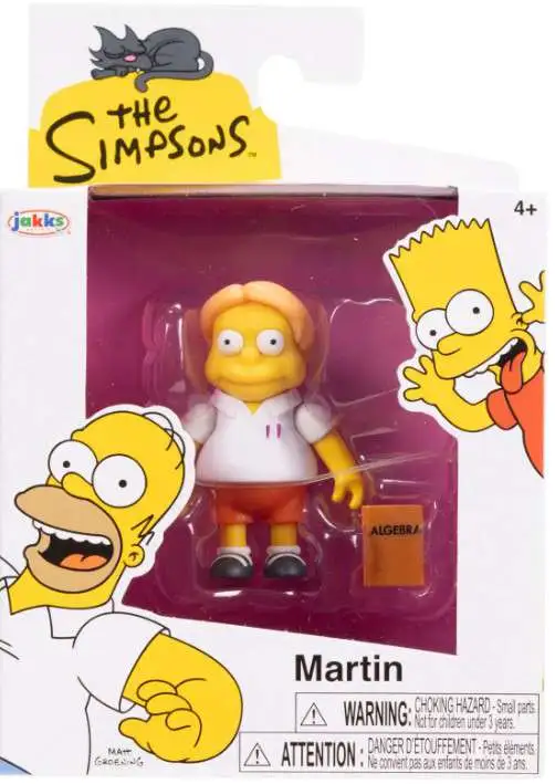 The Simpsons Scaled Figures Wave 4 Martin Prince 2.5-Inch Mini Figure [Algebra Book]