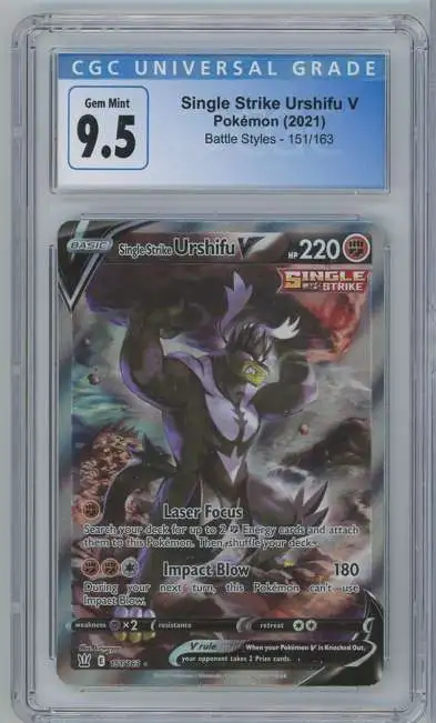 Pokemon Battle Styles Single Strike Urshifu V Full Art Graded Card #151 [CGC 9.5]