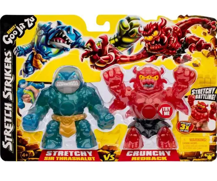 Heroes of Goo Jit Zu Stretch Strikers Sir Thrashalot vs Crunchy Redback Action Figure 2-Pack