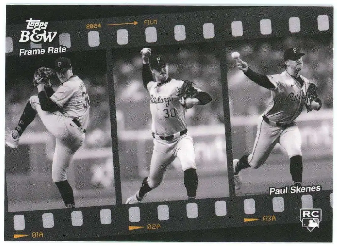 MLB 2024 Topps Black and White Baseball Frame Rate Paul Skenes FR5 [Rookie]