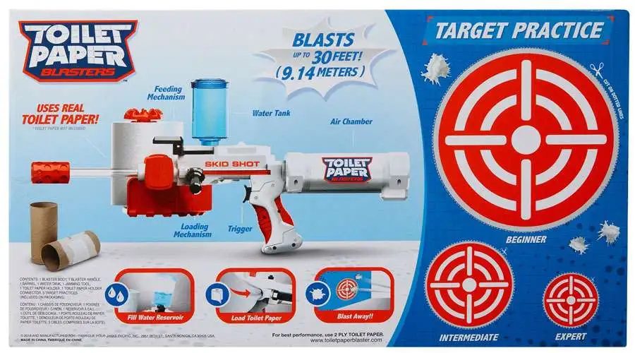 Toilet Paper Blasters Skid Shot Blaster Jakks Pacific ToyWiz