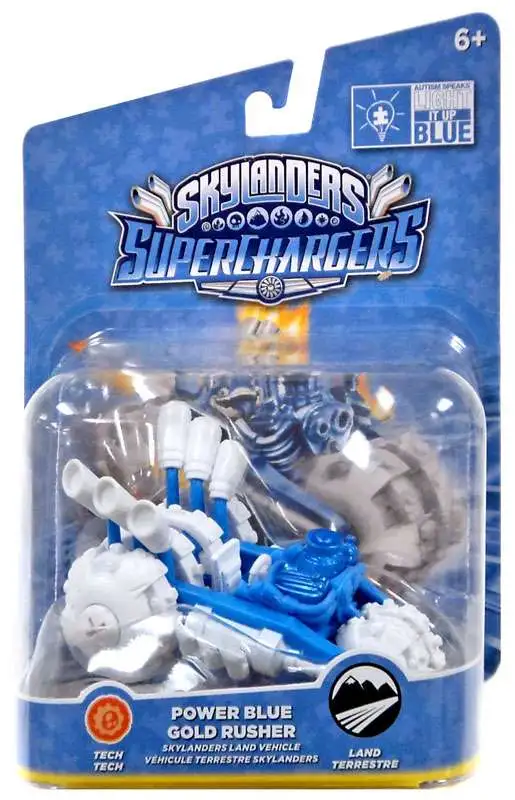 Skylanders SuperChargers Power Blue Gold Rusher Vehicle [Autism Speaks Light it up Blue]