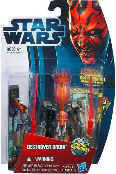 Star Wars Phantom Menace 2012 Movie Heroes Destroyer Droid 3.75 Action  Figure 12 Firing Cannons Hasbro - ToyWiz