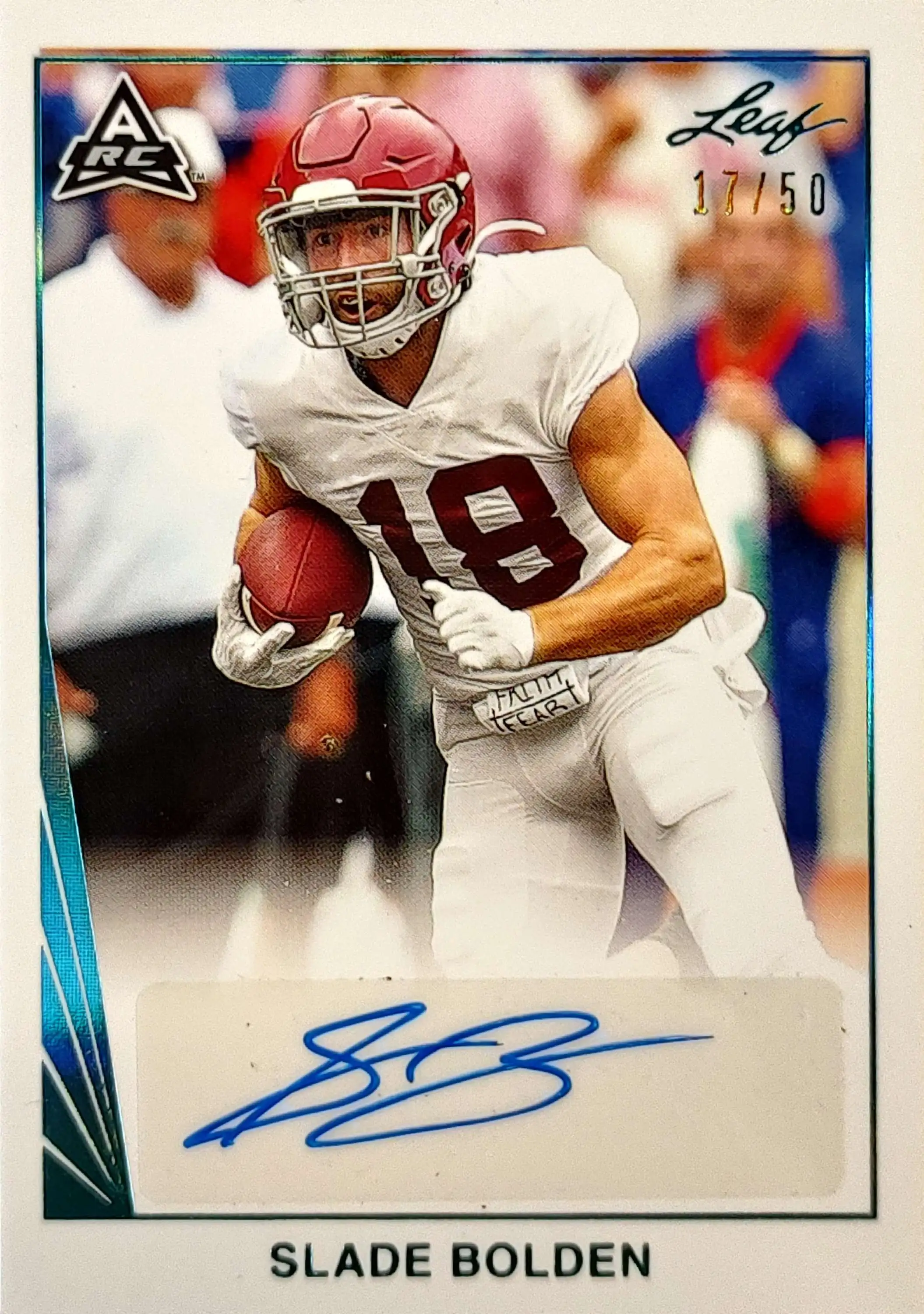 NFL 2021 Leaf Memories Slade Bolden 1750 Autographed Single Card