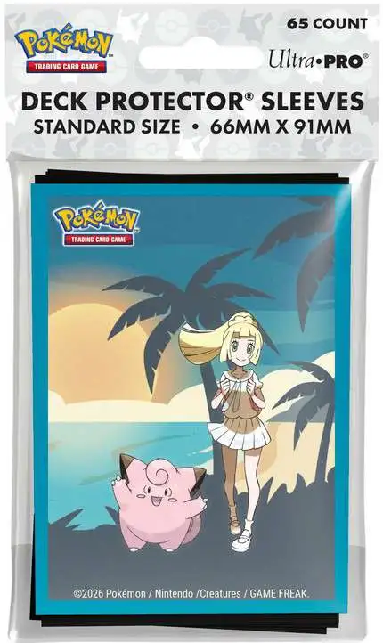 Ultra Pro Pokemon Trading Card Game Lillie and Clefairy Card Sleeves [65 Sleeves] (Pre-Order ships September)