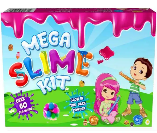 Novelty Gifts Mega Slime Kit Mystery Box [Over 60 Pieces Inside!]