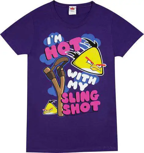 Angry Birds I'm Hot with My Sling Shot T-Shirt [Women's Small]