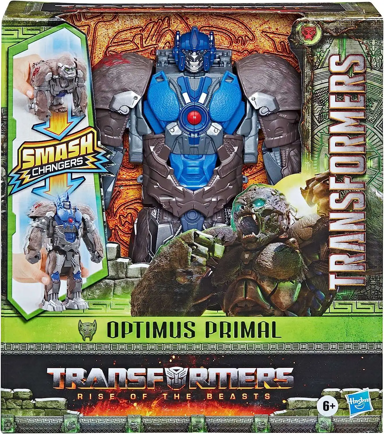 Transformers Rise of the Beasts Smash Changers Optimus Primal 9" Action Figure