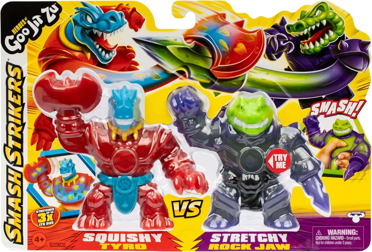 Heroes of Goo Jit Zu Smash Strikers Squishy Tyro Vs. Stretchy Rock