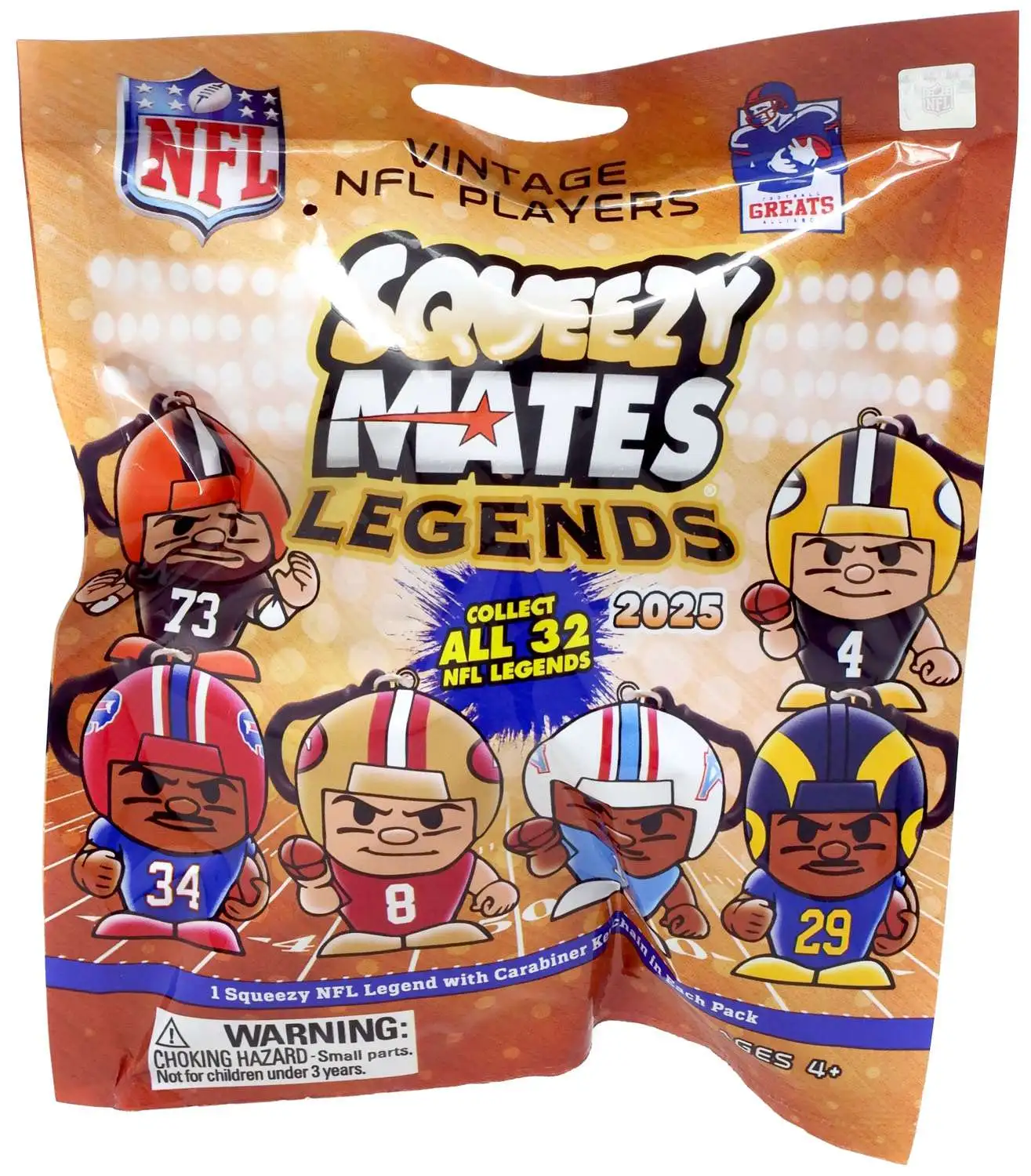 NFL Squeezy Mates Football Legends Series 2 Mystery Pack [1 RANDOM Slo Foam Figure]