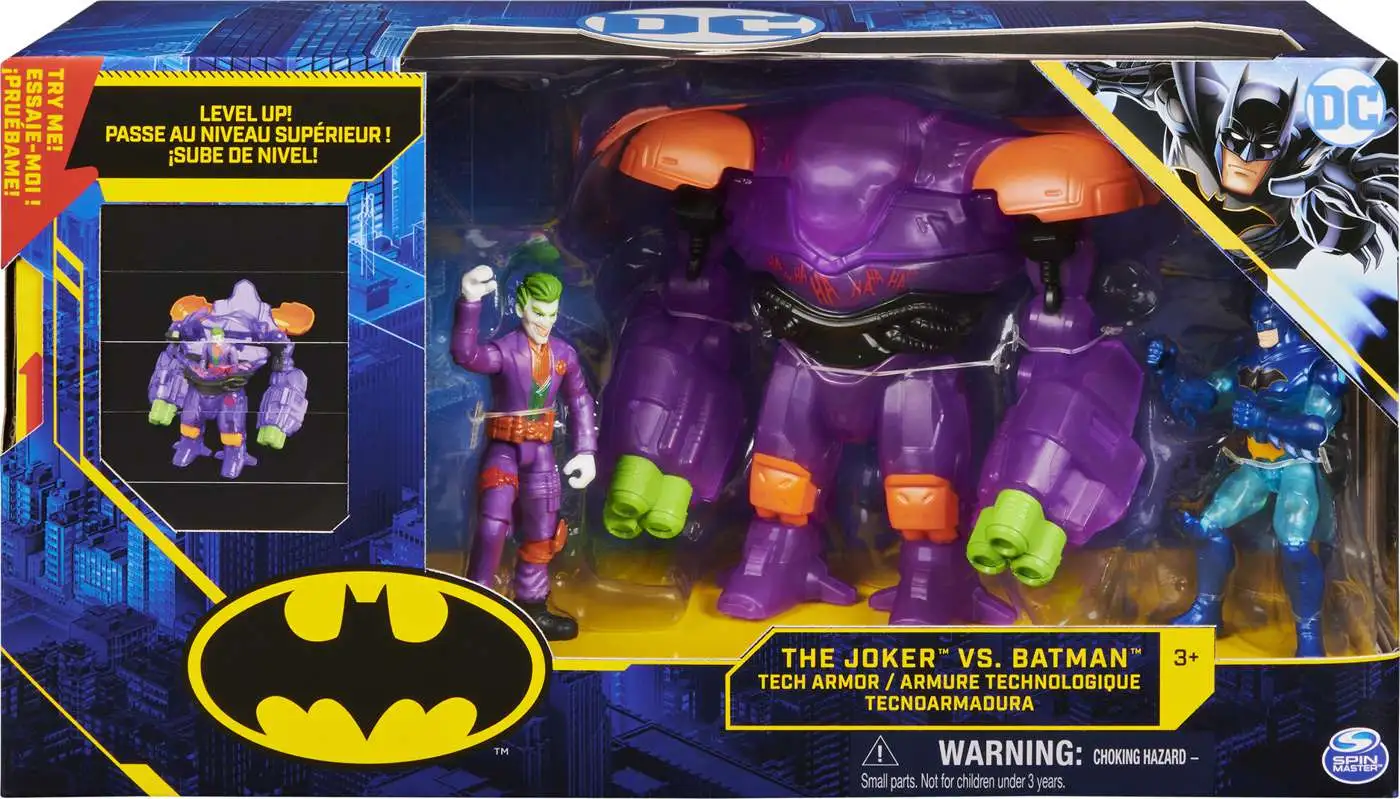 DC Batman The Joker vs. Batman Exclusive 4 Action Figure Set Tech Armor  Spin Master - ToyWiz