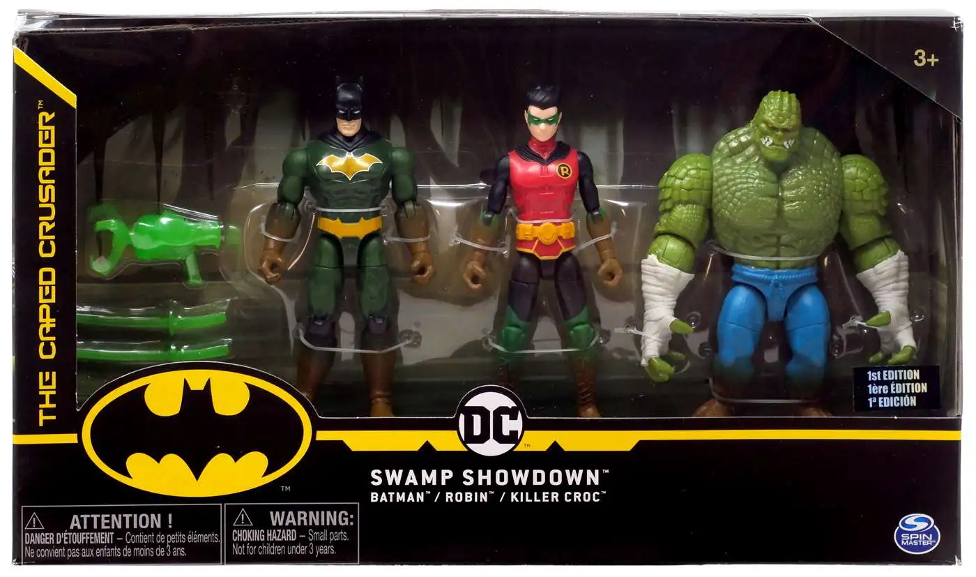 DC The Caped Crusader Swamp Showdown Action Figure X2 Batman Robin for sale online 