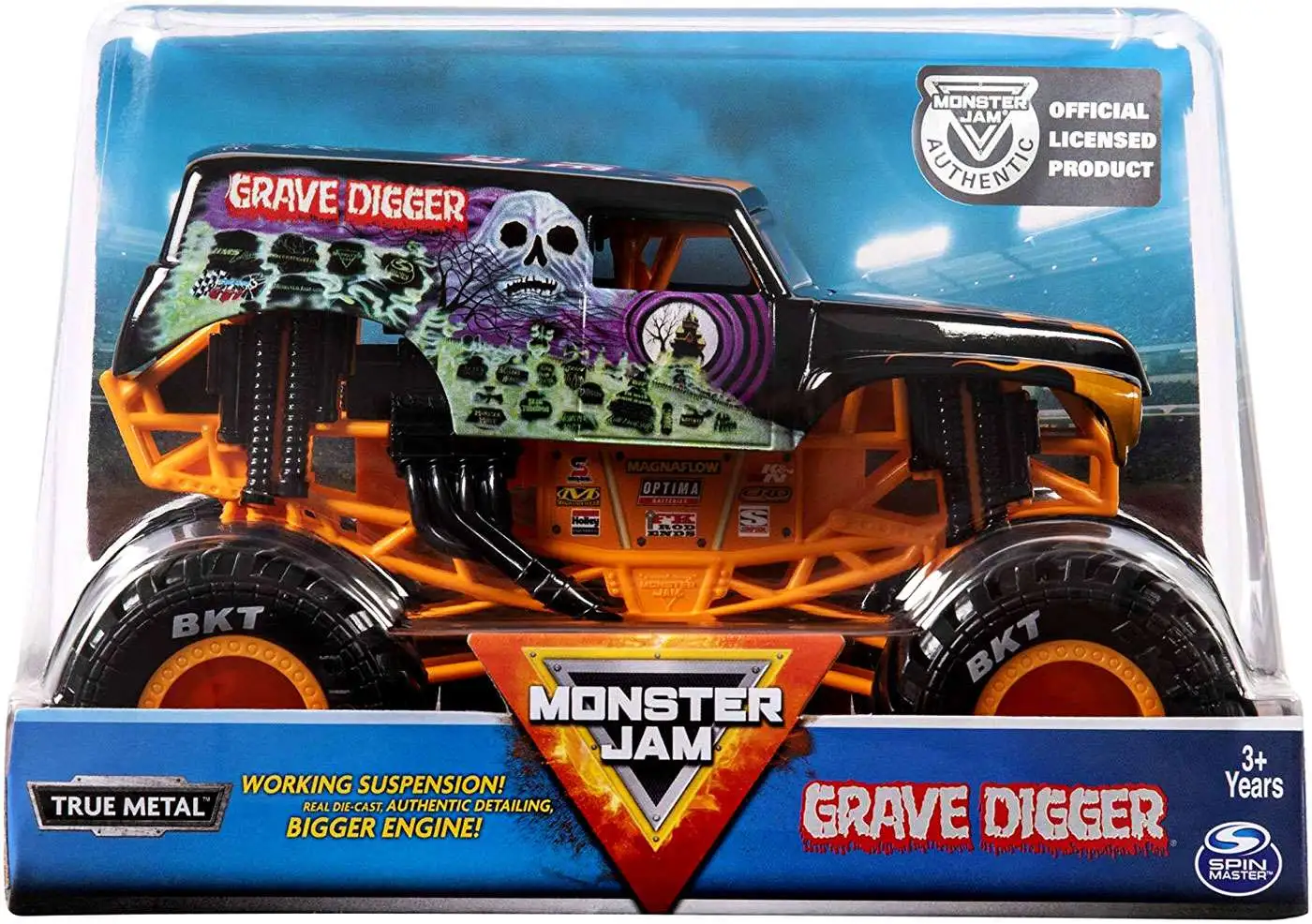 Monster Jam, Official Blue Thunder Monster Truck, Die-Cast Vehicle, 1: 24  Scale