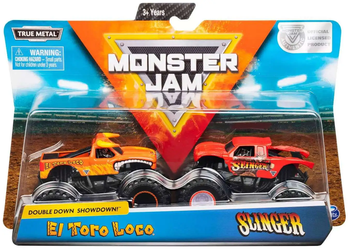 Monster Jam Double Down Showdown! El Toro Loco & Slinger Diecast Car 2-Pack [Damaged Package]