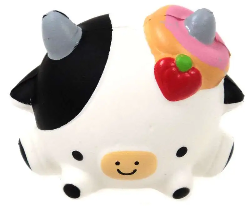 Smooshy Mushy Donut Cow Squeeze Toy