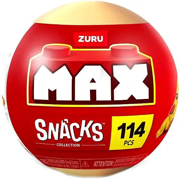 MAX Premium Collection Brick Construction SNACKS Mystery Pack [Up to 200 Pieces]