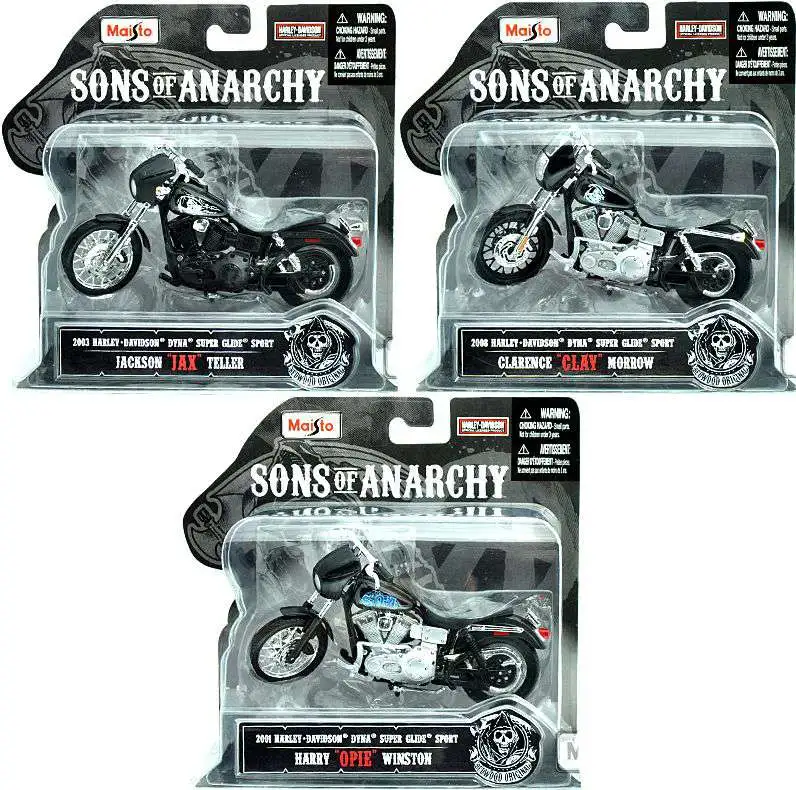 Sons of Anarchy Set of 3 118 Diecast Replica Bikes Maisto - ToyWiz