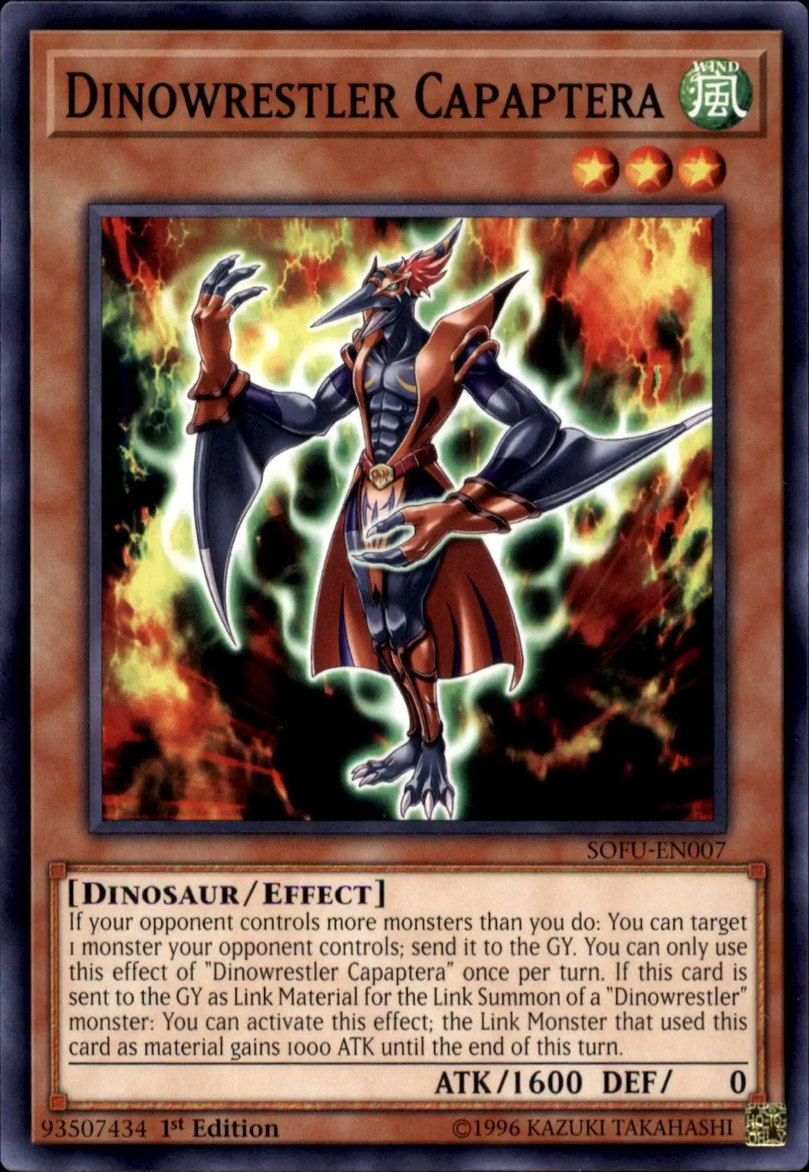 YuGiOh Soul Fusion Common Dinowrestler Capaptera SOFU-EN007