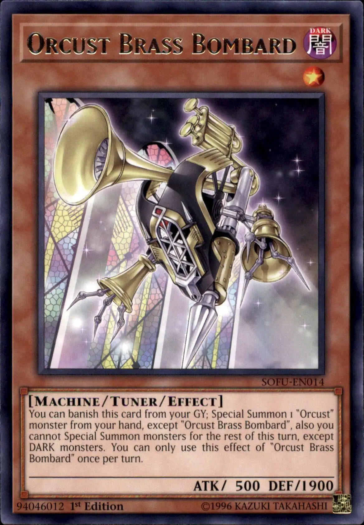 YuGiOh Soul Fusion Rare Orcust Brass Bombard SOFU-EN014