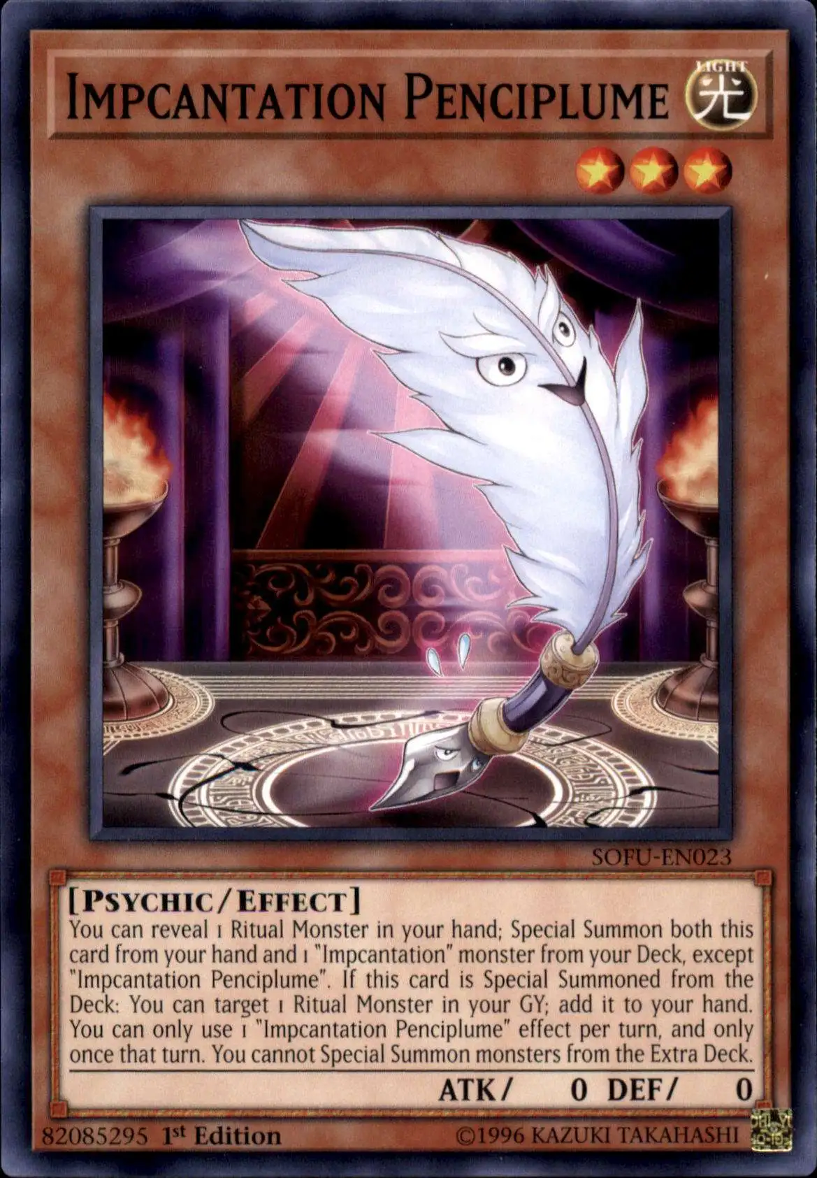 YuGiOh Soul Fusion Common Impcantation Penciplume SOFU-EN023