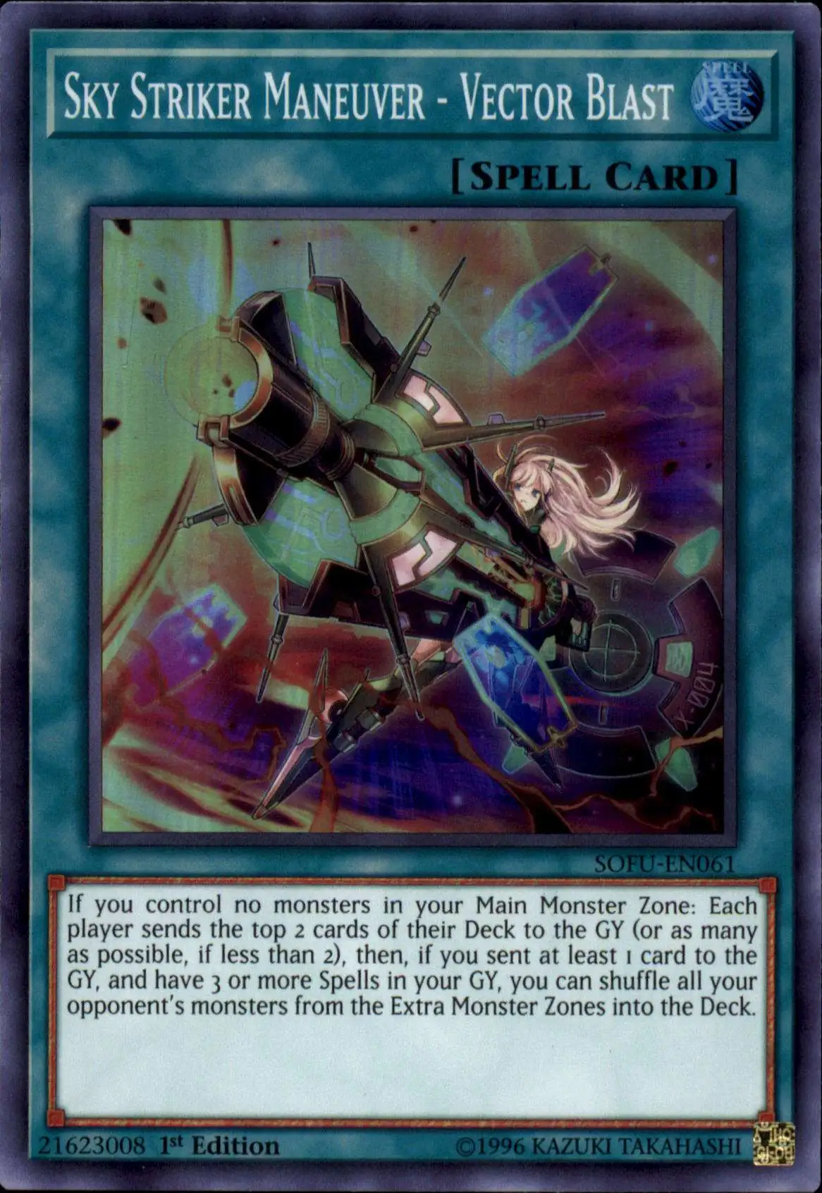 YuGiOh Soul Fusion Super Rare Sky Striker Maneuver - Vector Blast! SOFU-EN061