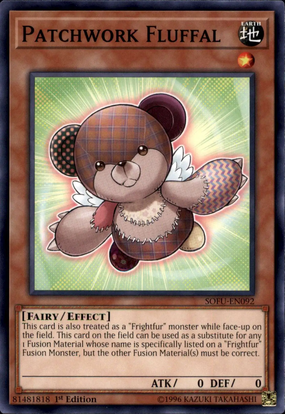 YuGiOh Soul Fusion Common Patchwork Fluffal SOFU-EN092