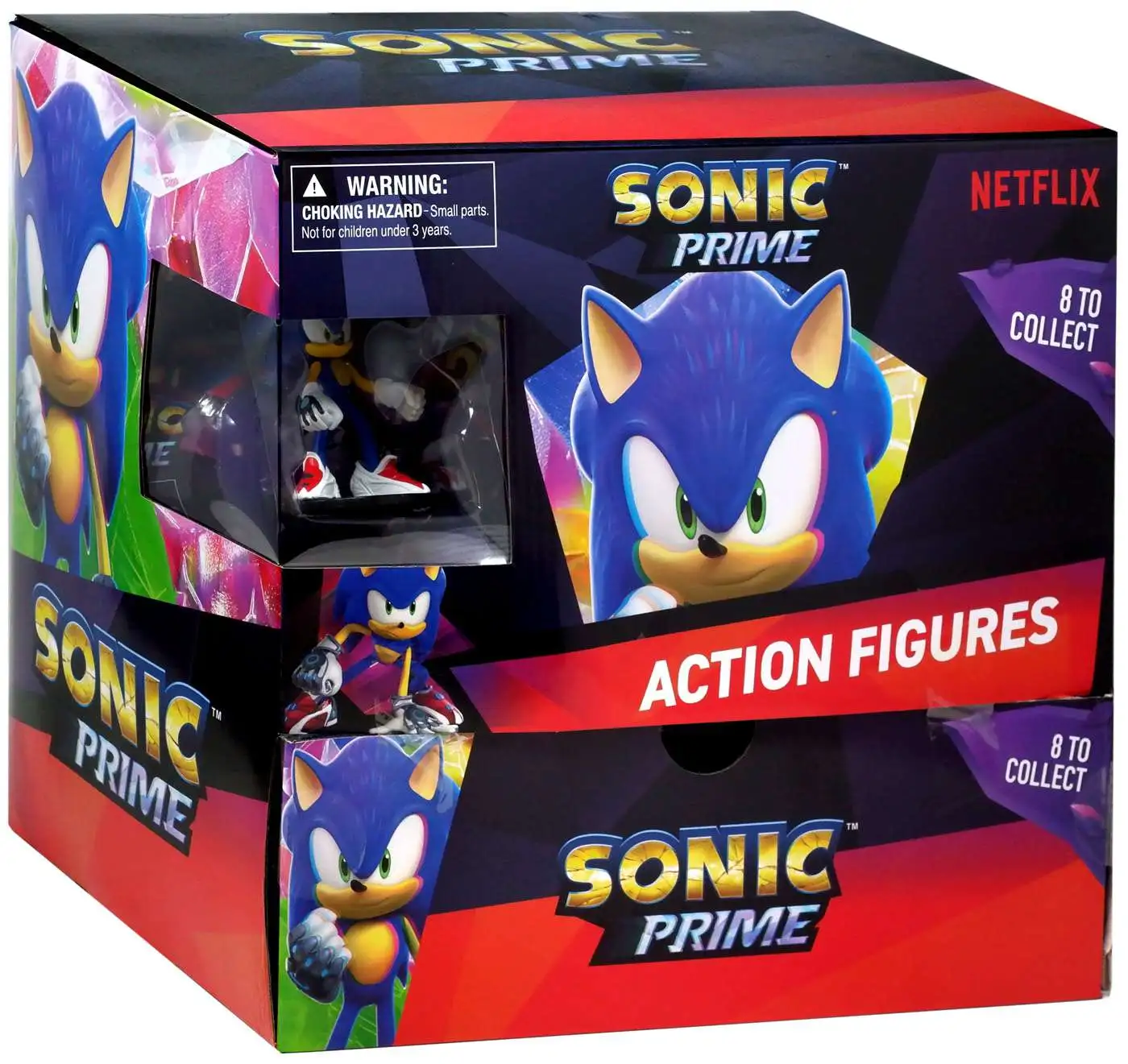 Sonic The Hedgehog Sonic Prime Series 1 Articulated Action 3 Mystery Box 24 Packs, Capsule ToyWiz