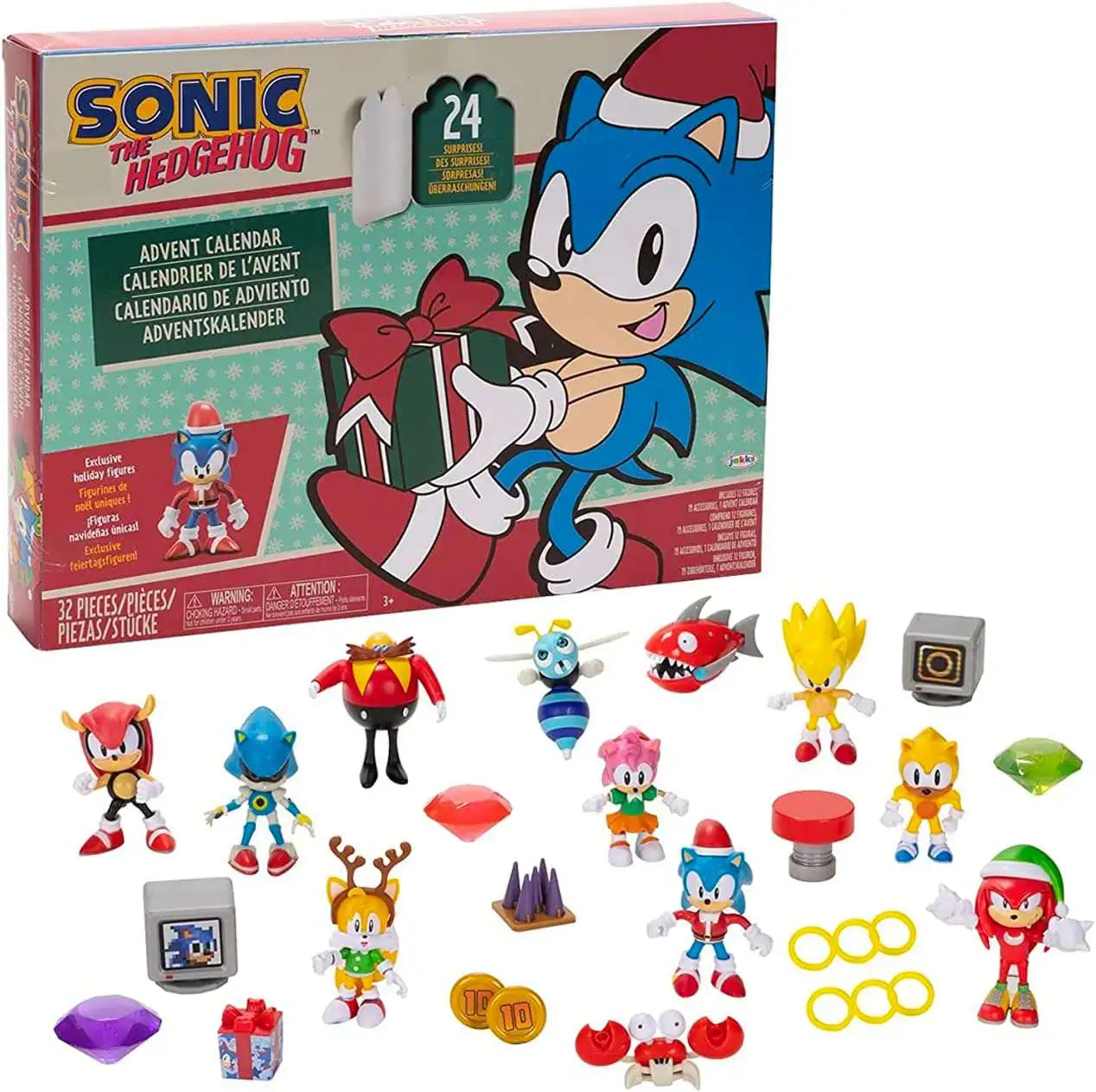 Sonic The Hedgehog Holiday Sonic The Hedgehog 2 5 Advent Calendar 24 Surprises Jakks Pacific