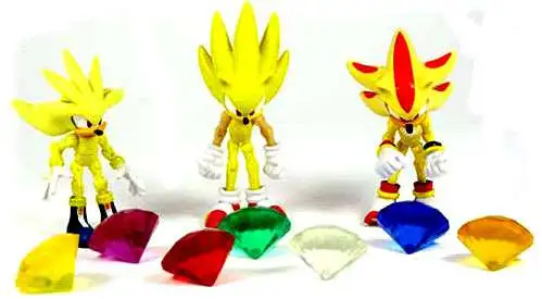 Sonic The Hedgehog Super Pack 3.5 Action Figure 3-Pack Includes 7 Chaos  Emeralds Jazwares - ToyWiz