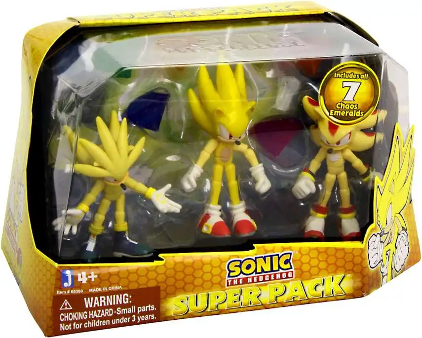 Sonic the Hedgehog 2 Movie Series 4-inch Action Figure Super Sonic with  Master Emerald