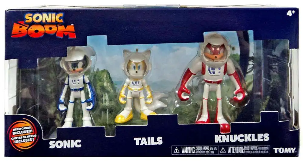 Pack The Hedgehog Sonic Boom Sonic Tail & Knuckles Action Figure 3 Spacesuits 