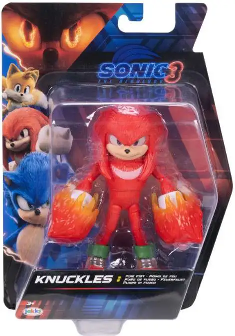 Sonic The Hedgehog 3 Wave 3 Knuckles Action Figure [with Fire Fist]