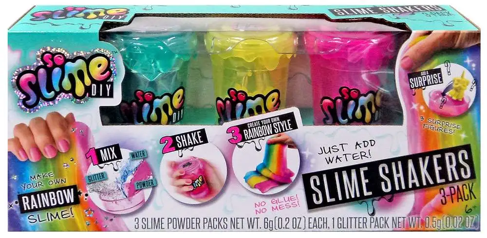 NEW So Slime DIY Slime Shakers 3 Pack Cosmic Rainbow Pink Yellow  FREE SHIPPING 
