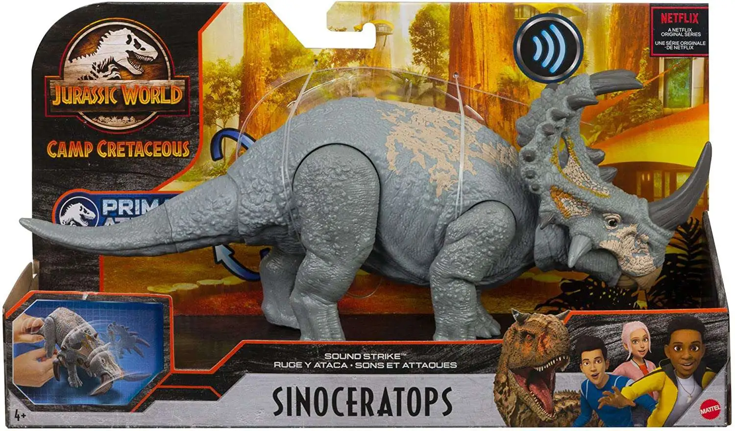 Jurassic World Camp Cretaceous Sinoceratops Action Figure [Sound Strike, Grey Version]
