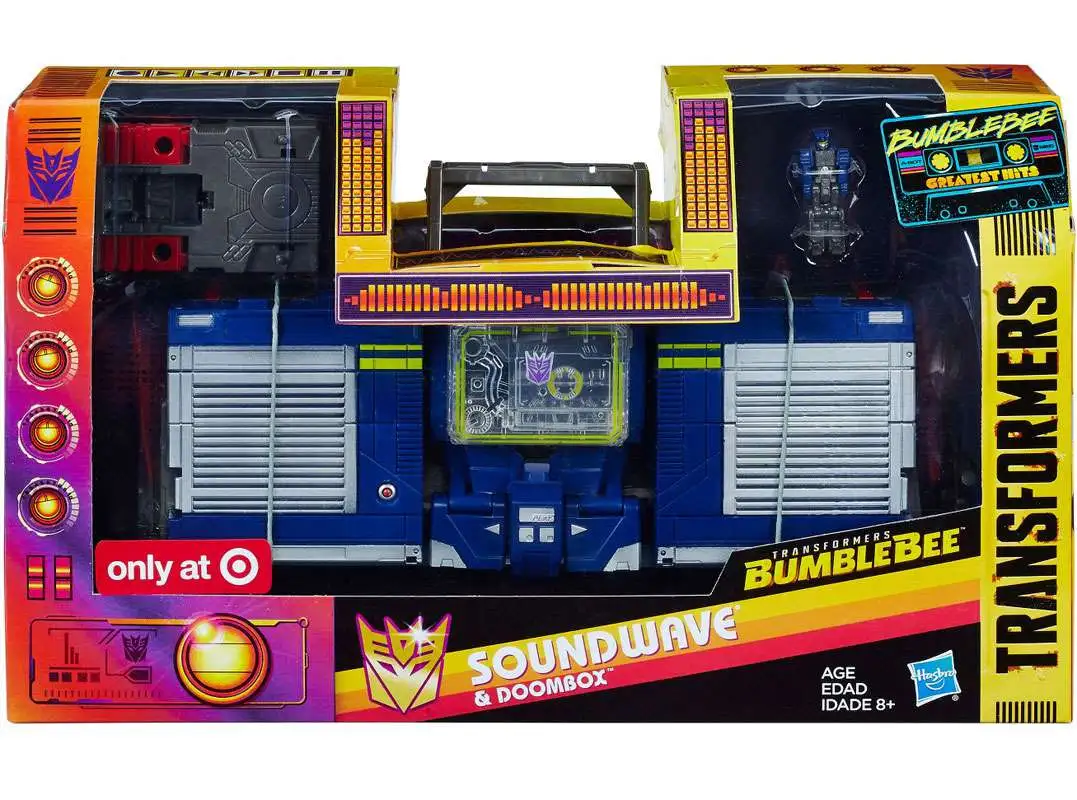 Bumblebee grandes éxitos Leader Class Soundwave con DOOMBOX Transformers 