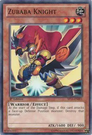 YuGiOh Star Pack 2013 Common Zubaba Knight SP13-EN001