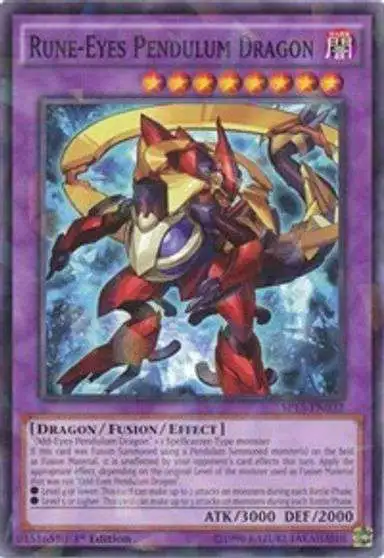YuGiOh 2015 Mega-Tin Mega Pack Shatterfoil Rune-Eyes Pendulum Dragon SP15-EN032