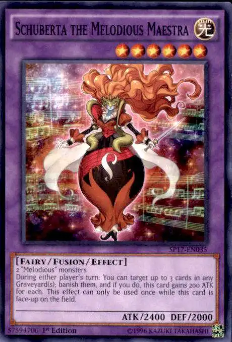 YuGiOh Star Pack Battle Royal Common Schuberta the Melodious Maestra SP17-EN035