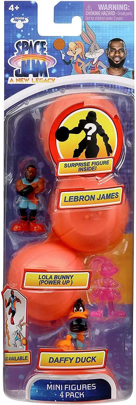 Space Jam A New Legacy Lebron James, Lola Power Up Daffy Duck 2 Mini Figures  4-Pack Moose Toys - ToyWiz