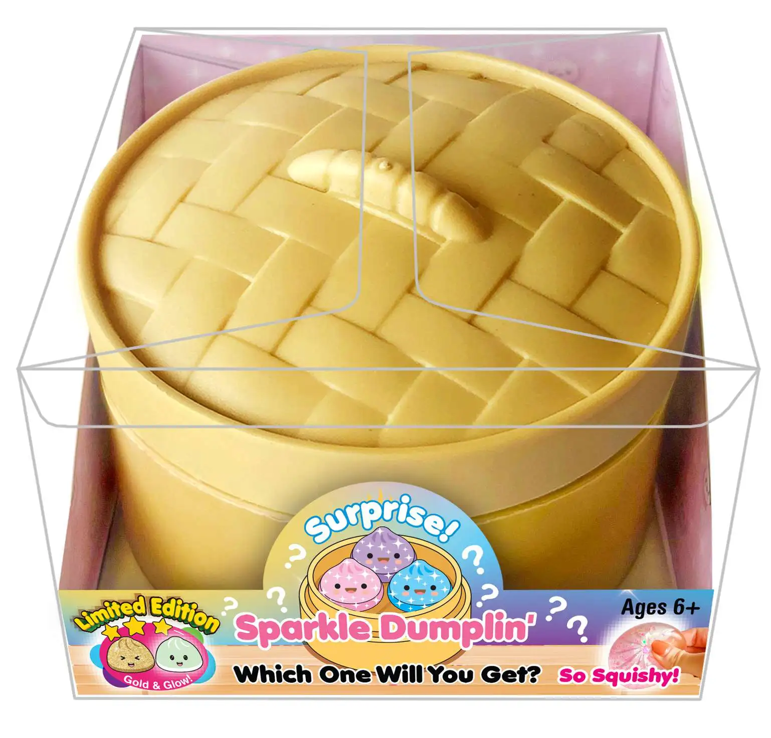 Dumpling LIMITED EDITION Surprise SPARKLE Dumplin' Mystery Pack [1 RANDOM Squeezy Toy] (Pre-Order ships May)